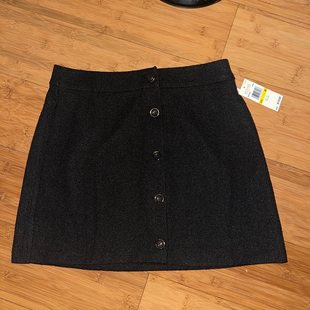 BNWT Michael Kors Button A-Line Mini Skirt